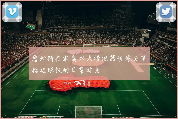 詹姆斯在家高尔夫模拟器练球分享精进球技的日常时光